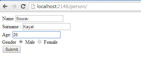 view to create HTML form element